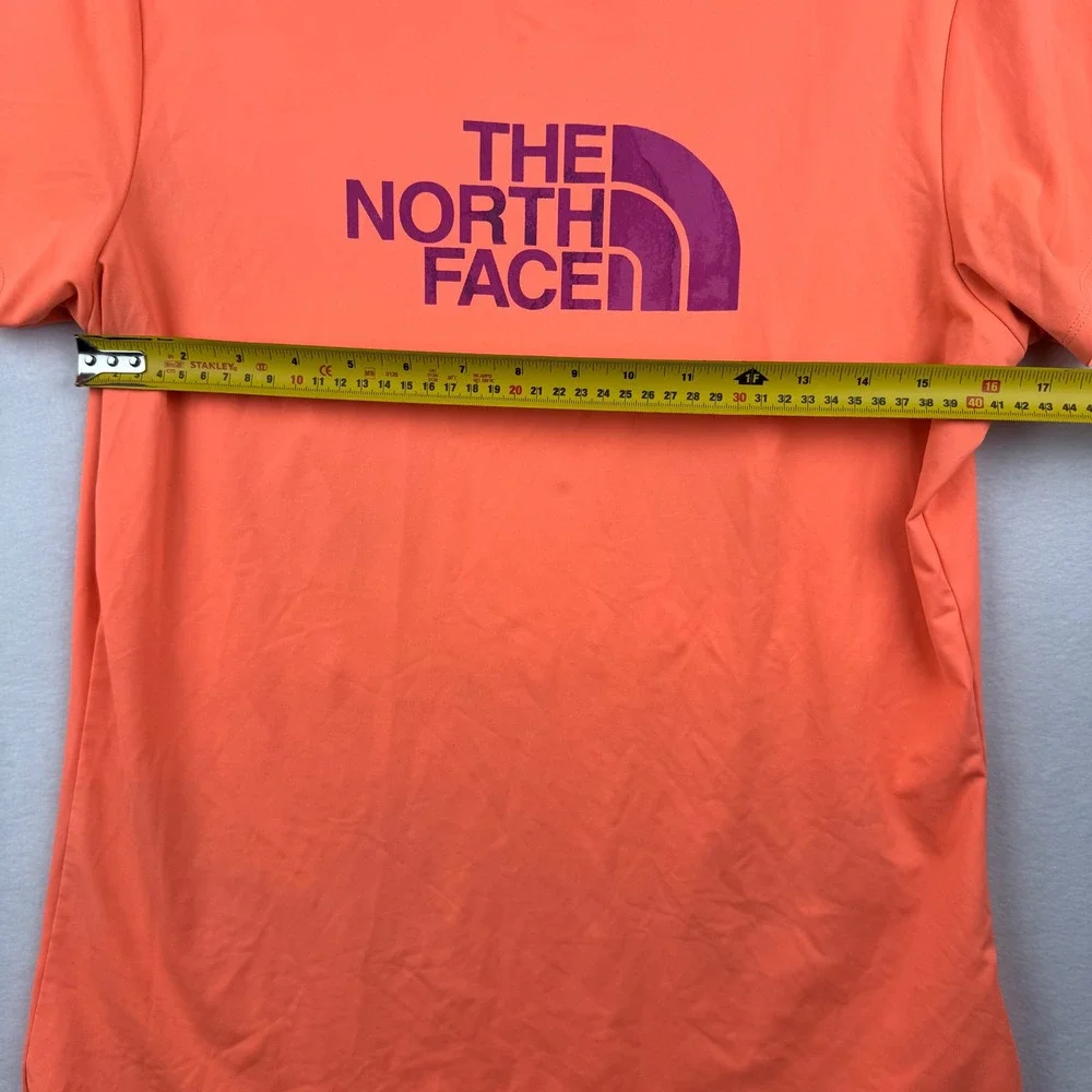 The North Face Womens T Shirt Medium‎ M Orange Purple Logo Short Sleeve Top - Picture 4 of 7